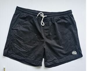 P's & Q's Shorts Mens Black Drawstring Board Swim Shorts , Sz XXL, 36 in Waist